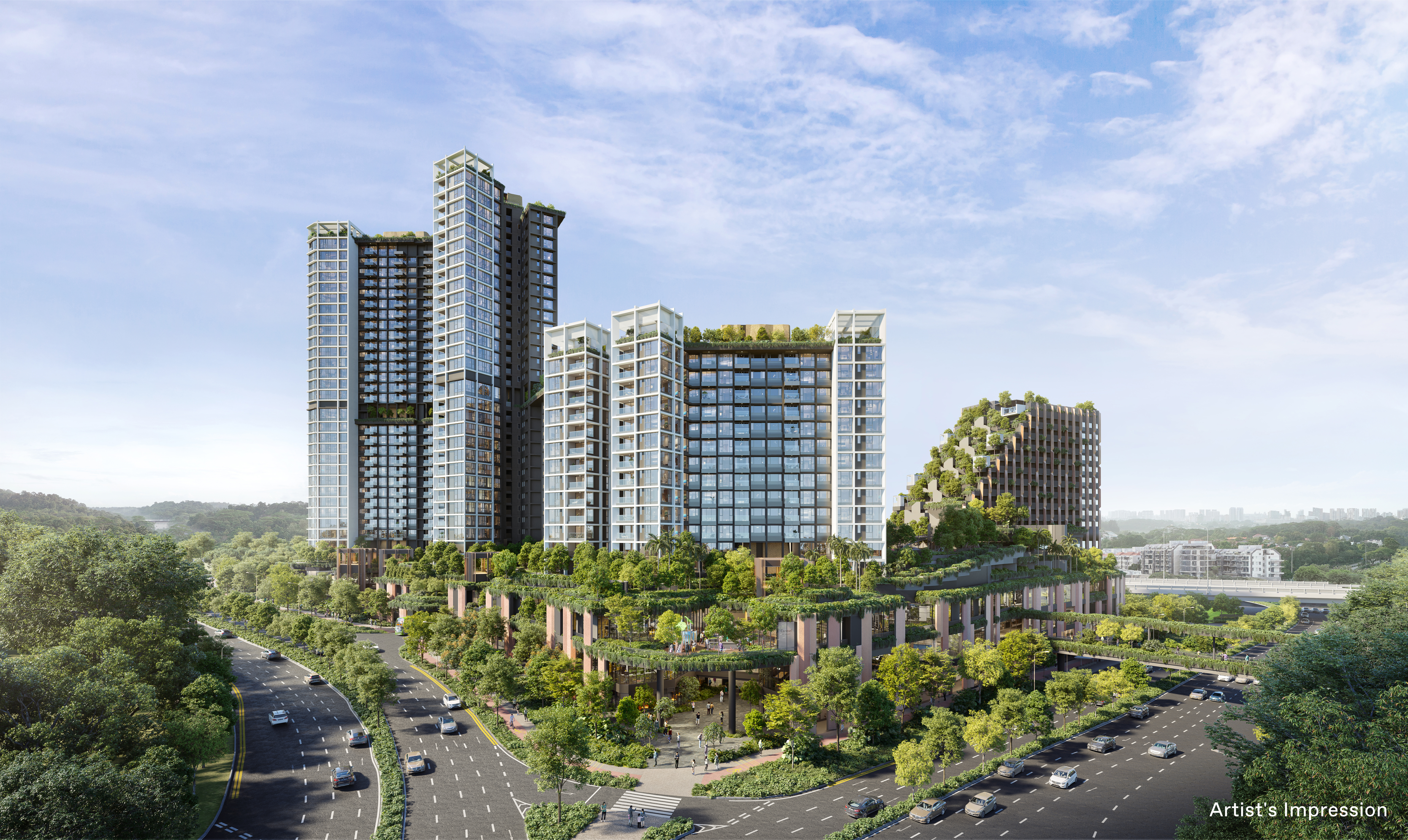 The only mixed-use integrated development with a transport hub situated in the heart of Bukit Timah and the foothills of the Bukit Timah Nature Reserve. The Reserve Residences is inspired by the verdant landscape of the neighbouring nature parks.