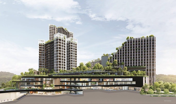 The mixed-use integrated development combines residential living with lifestyle and public spaces. It features a sizeable retail mall Bukit V with over 20,000 sqm in gross floor area, a bus interchange, and direct access to Beauty World MRT Station.